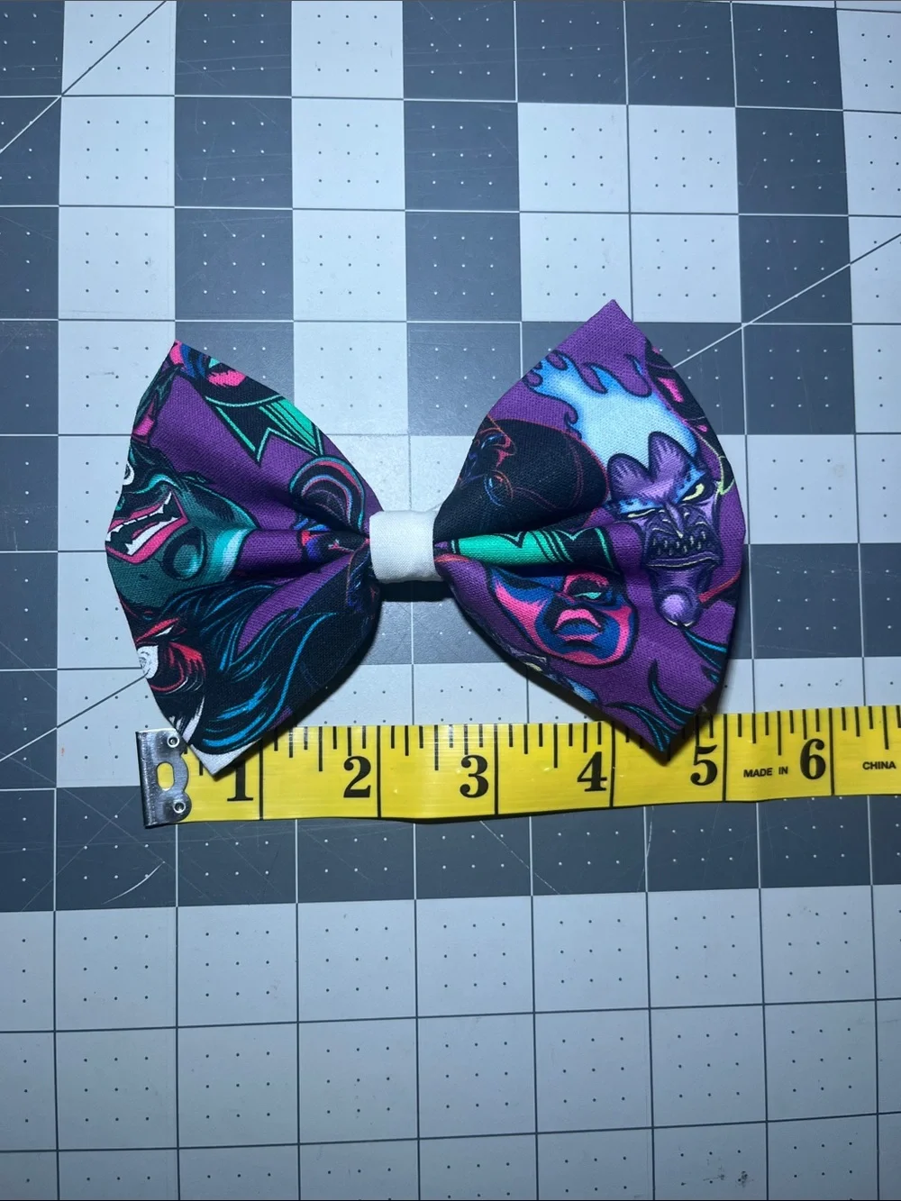 Villains purple hair bow